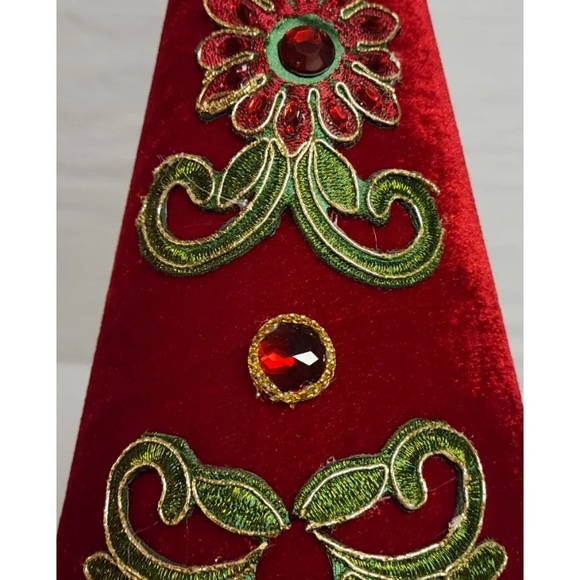 Pair 2019 Katherines Collection 24" Jeweled Cone Tree Christmas Wishes Holiday - Picture 6 of 11